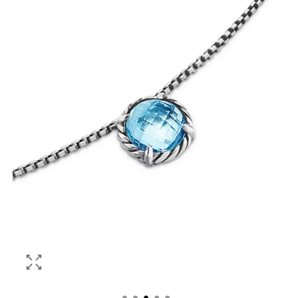 David Yurman Châtelaine® Pendant Necklace with Blue Topaz - Picture 3 of 7